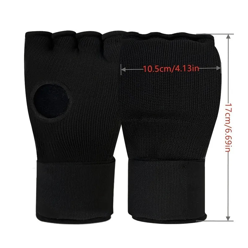 Mma Half-Finger Boxing Gloves Thickened Foam Padding Gym Sanda Muay Thai Fighting Training Hand Wrap Inner Gloves