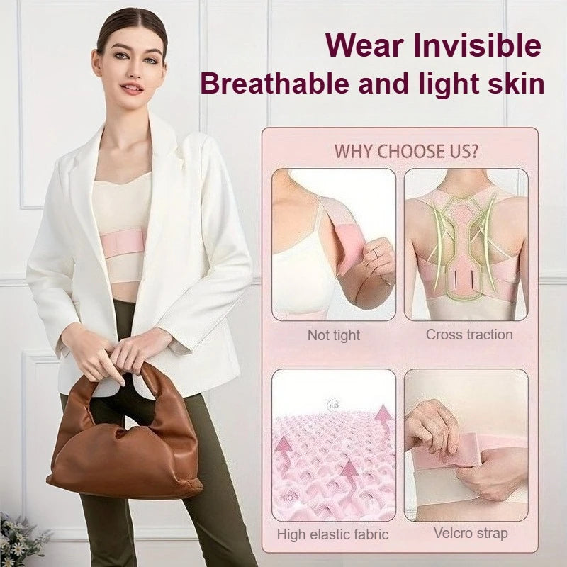 Invisibility Breathable Posture Corrector Belt Adjustable Rectify Posture Back Support Belt Back Neck Brace Posture Training