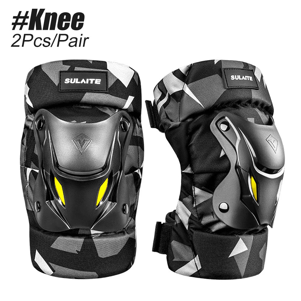1Pair Knee and Elbow Pads, Gear-Multi Sport Protection for Skateboard, BMX, Pogo,Inline Skating, Scooter-Kids, Teen, Adult Sizes