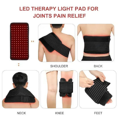 Red Light Therapy for Body,660&850nm Infrared Light Therapy Pad with Timer,Wearable for Back Knee Hip Shoulder Muscle Relaxation