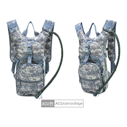 Tactical Hydration Backpack with 3L Water Bladder, Large Capacity Outdoor Hiking Pack for Camping, Cycling and Running
