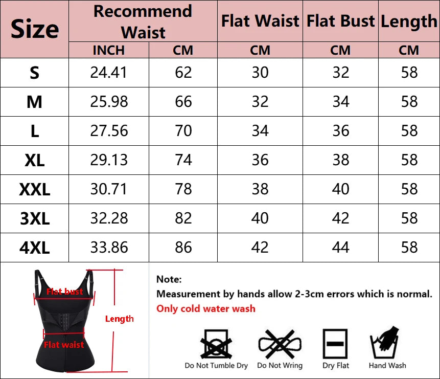 Sweat Waist Trainer Vest Slimming Corset for Weight Loss Body Shaper Sauna Suits Compression Shapewear Belly Girdles Tank Tops