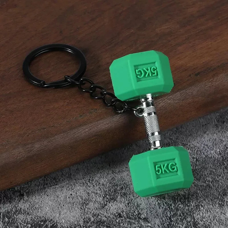 Stylish 4 Styles Mini Fitness Equipment Keychain Unisex Multiple Options Available Bag Key Hanging Trinket Perfect Gift Keyring