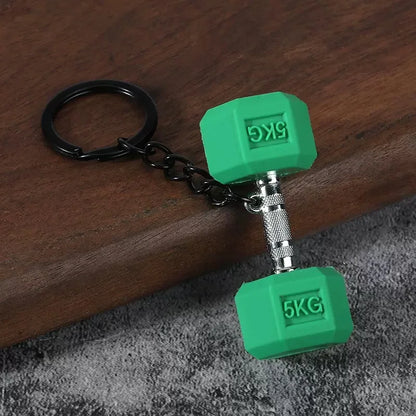 Stylish 4 Styles Mini Fitness Equipment Keychain Unisex Multiple Options Available Bag Key Hanging Trinket Perfect Gift Keyring