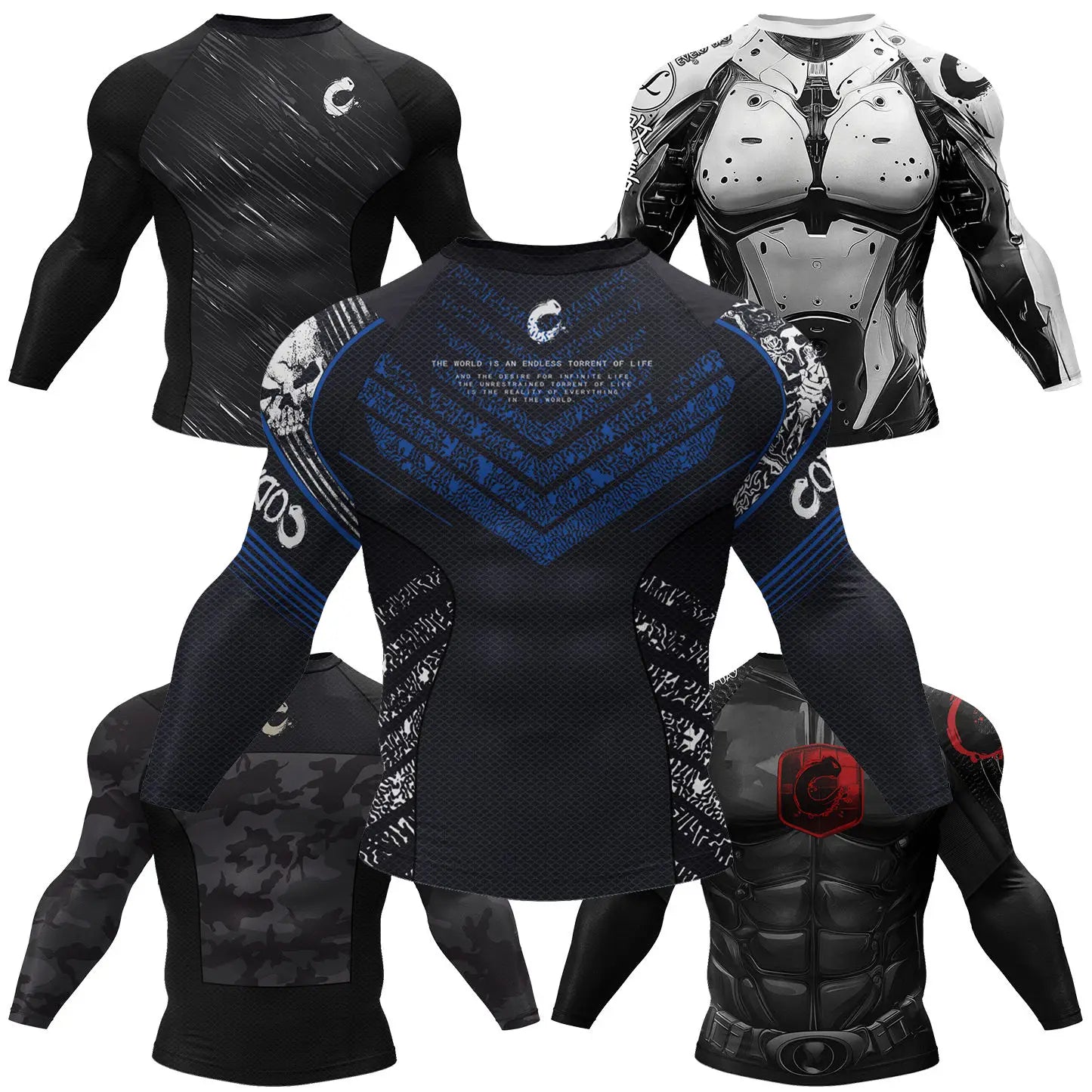 Bjj Rash Guards Mens Jiu Jitsu MMA T-shirt Rashguard No Gi Long Sleeve Men Boxing Running Training T-shirts Strech Sport Tees