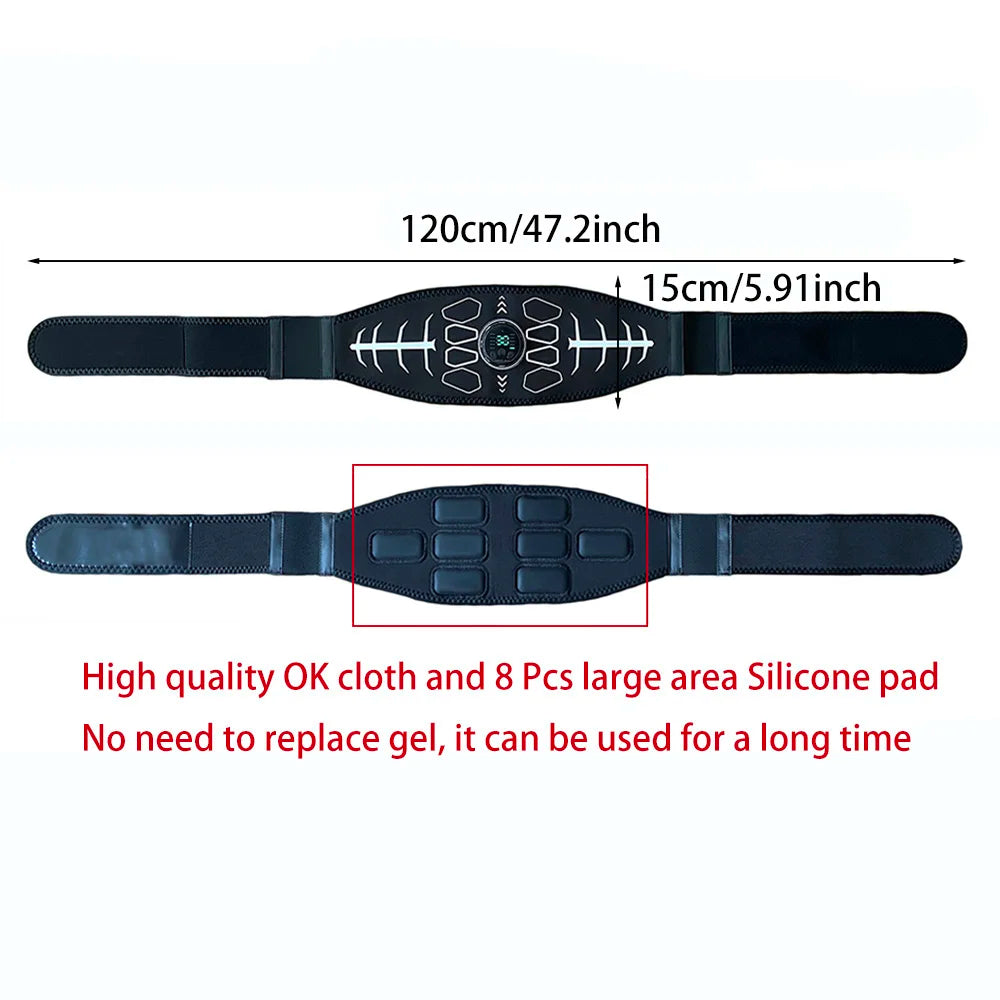 Electronic Muscle Stimulator ABS Trainer Ab Toning Belt Muscle Toner Fitness Strength Training Workout Equipment For Men Women