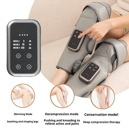 Electric Leg Massager Cordless Hot Compress Air Pressure Massage Relax Muscles Relieve Fatigue Promote Blood Circulation