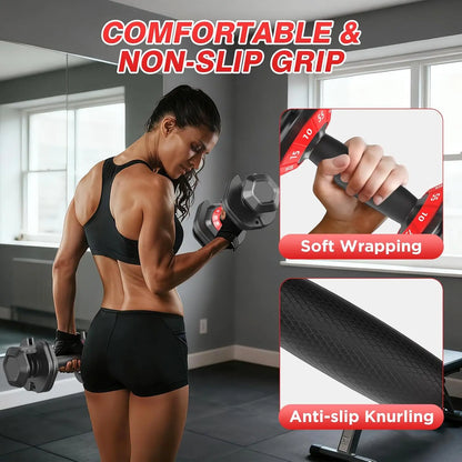 Adjustable Dumbbells Set for Home Gym, Custom