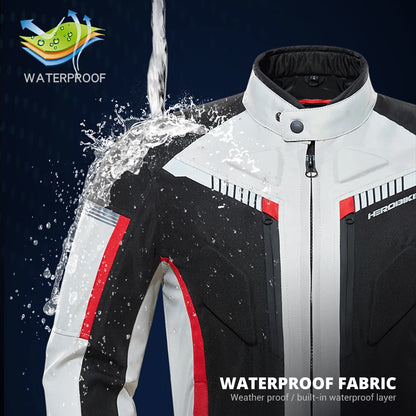 HEROBIKER Waterproof Motorcycle Jacket Man Racing jacket Wearable Motorcycle Pants Moto Jacket  With EVA Protection