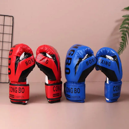 6oz Kids Professional Boxing Gloves Breathable PU Leather Muay Thai Karate Training Sparring Punching Gloves
