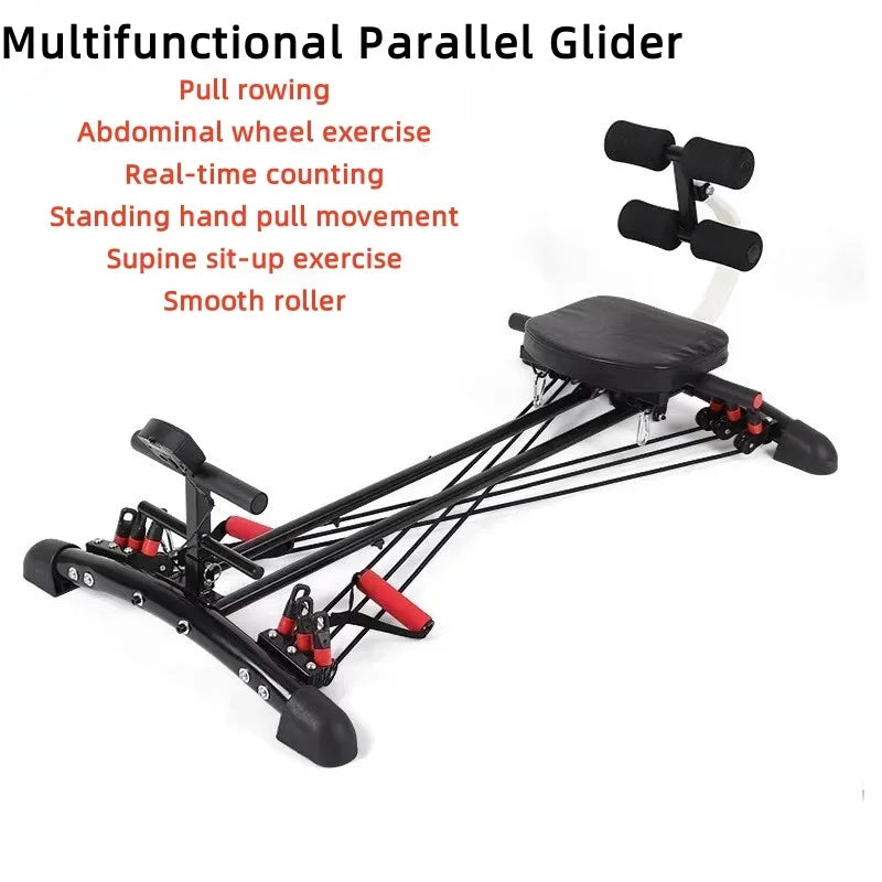 Multi-functional rowing machine sit-up abdominal wheel full-body weight loss and fitness equipment rowing fitness equipment