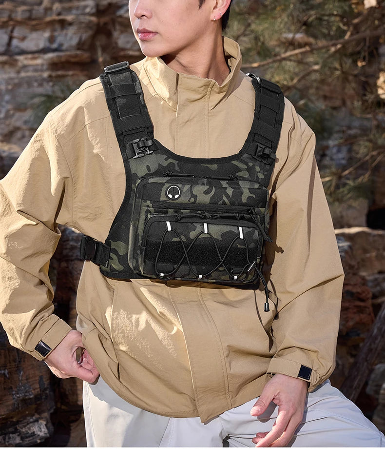 Running Chest Pack Hydration Vest For Cycling Hiking Bicycle Race Marathon Bag Men Women Sports Tactical Pouch Camping Backpack