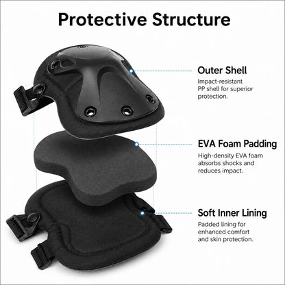 4PCS Knee Pads Elbow Pads Set Adjustable Protective Guard for Cycling Skating Skateboard Outdoor Sports Work Safety Knee Support