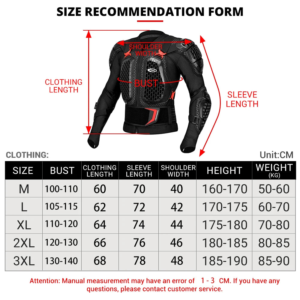 Motocross Armor Wear-Resistant Motorcycle Protector Anti-drop Motocross Enduro Riding Protective Motorcycle Equipment Full Body