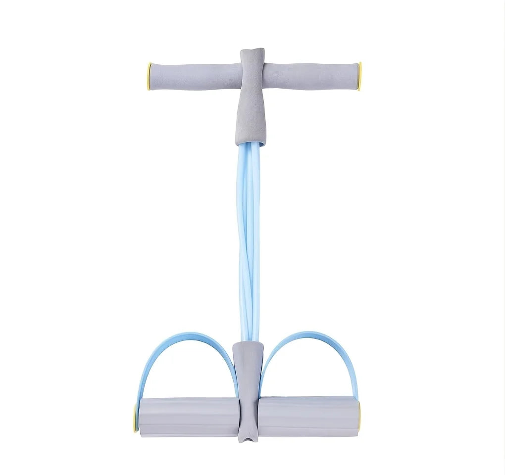 Pedal Resistance Band, Home Fitness Pull Rope/Sit-Up Aid, Four-Tube Elastic Band, Portable Pilates & Yoga Training Equipment