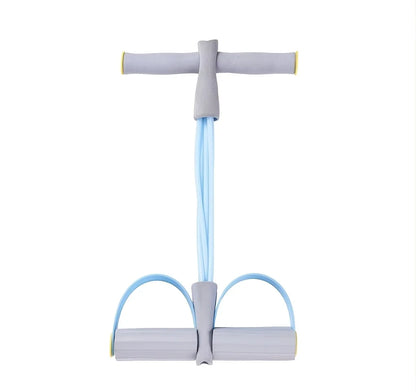 Pedal Resistance Band, Home Fitness Pull Rope/Sit-Up Aid, Four-Tube Elastic Band, Portable Pilates & Yoga Training Equipment