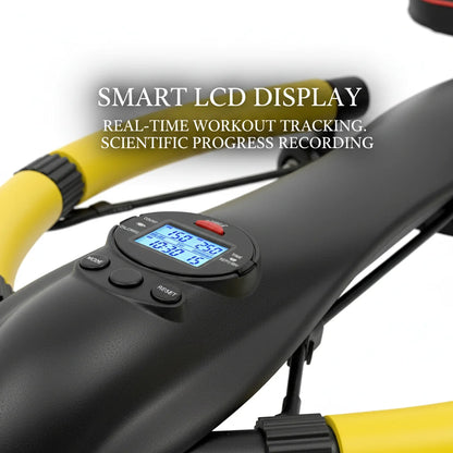 Dragonfly Ab Machine for Home Gym, Yellow Full Body Workout Equipment with Smart LCD Display & 3 Resistance Levels, 330 lbs Capacity Ab Cruncher Machine for Men Women Fitness