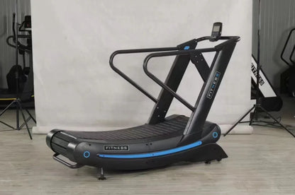 SK Fitness Gym Equipment Unpowered Air Runner Curved Treadmill Machine Unplugged Manual Treadmill For Compact Gym Setup
