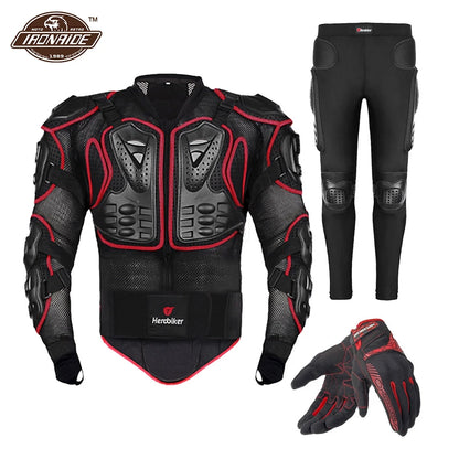 Motorcycle Jacket Full Body Armor Set Motorcycle Chest Armor Suit Motocross Racing Protective Gear Moto Protection S-5XL