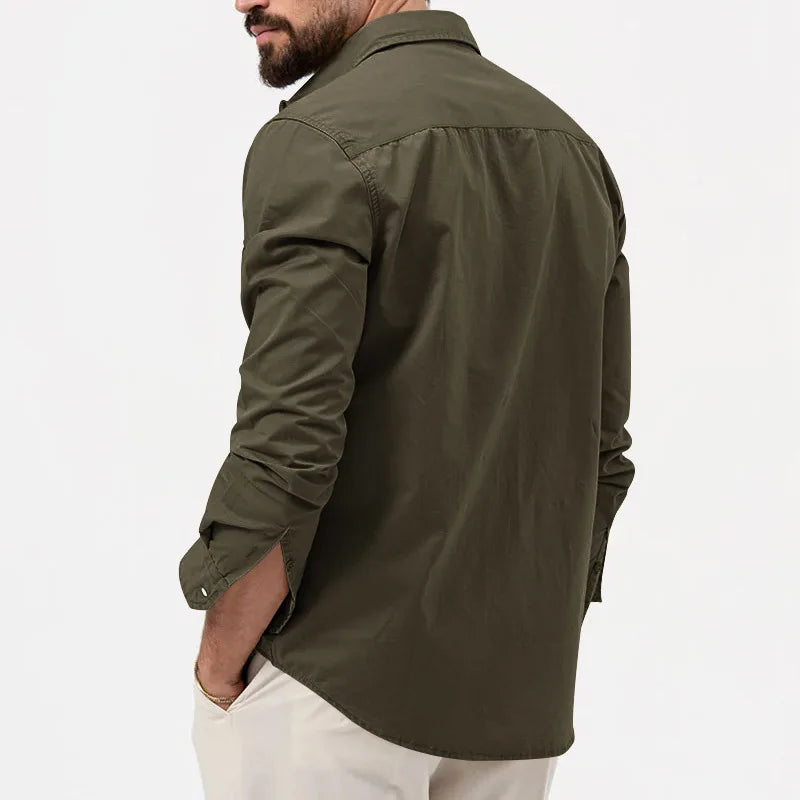 Men Shirt Mens Business Casual Shirts 2026 New Arrival Men Famous Brand Clothing Army Green Long Sleeve Camisa Masculina