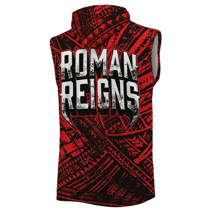 Men's Red Roman Reigns Fashion Basketball Hooded Tank 3D Print Breathable Gym Tank Top Sports Casual Sleeveless Hoodie 2026