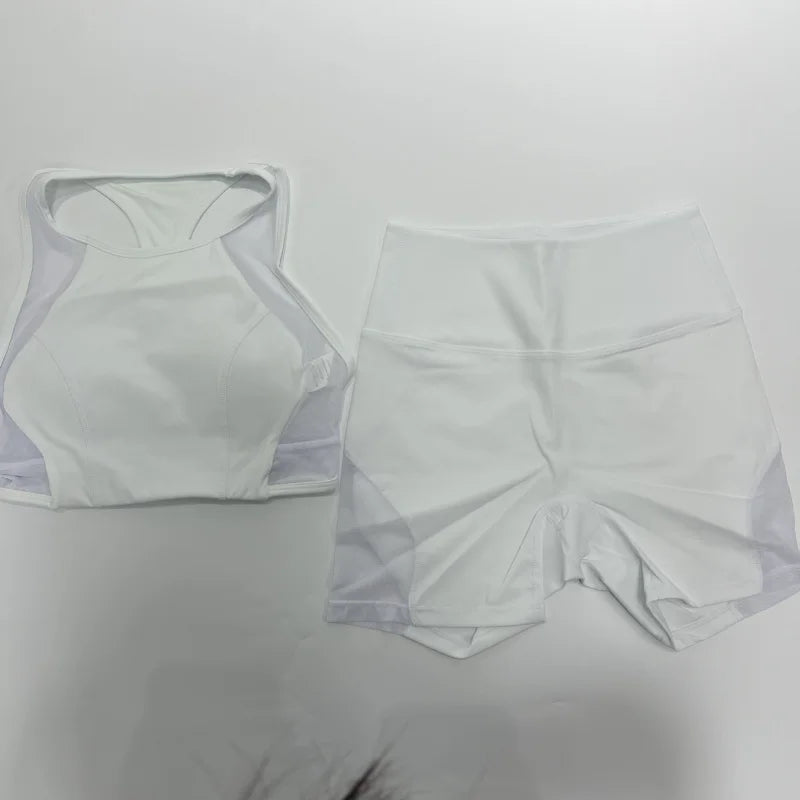 Sports Vest Slim Fit Women's Gym Kit Vacation Sexy Outfits Workout Top Pilates Training Yoga Set Fitness Jogging Two-piece Sets