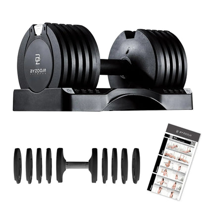 Pure Series Adjustable Dumbbell - 12.5/25/27.5/50/55/75lb - ONE UNIT OR PAIR(check QTY before purchase) - 5-in-1/, Custom