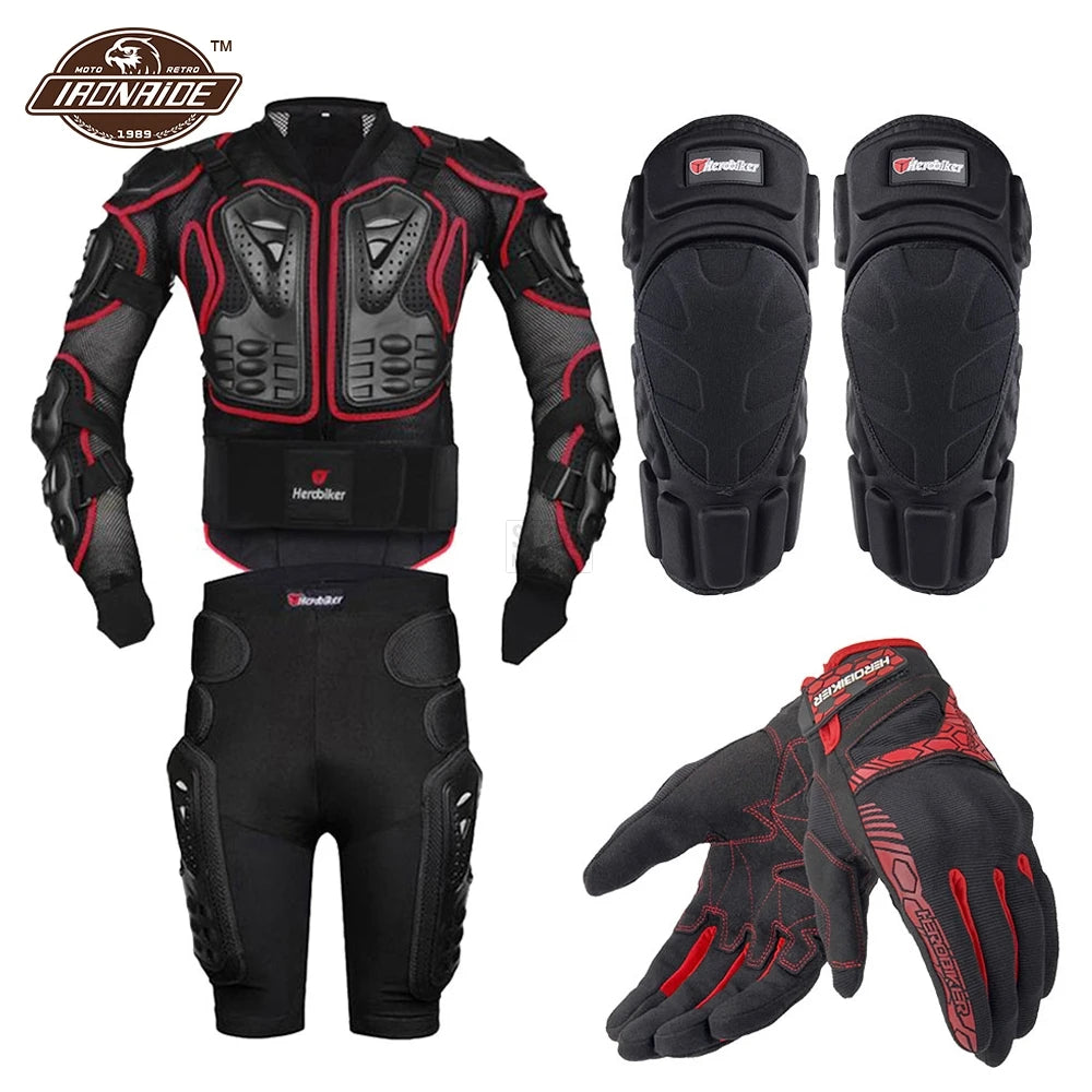 Motorcycle Jacket Full Body Armor Set Motorcycle Chest Armor Suit Motocross Racing Protective Gear Moto Protection S-5XL