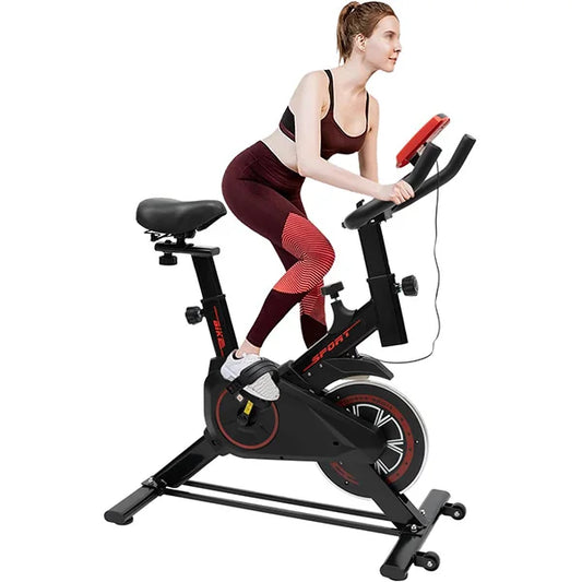 Home Spinning Bike Gym Fitness Equipment Indoor Cycling Exercise Cardio Machine with LCD Display & Adjustable Resistance