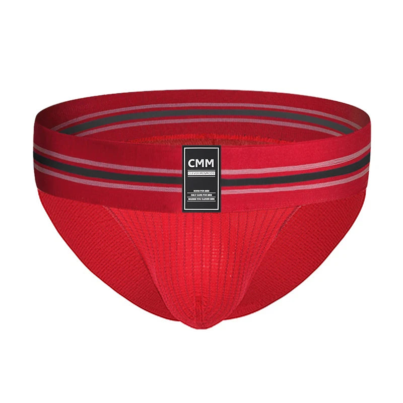 Men Sports Fitness Underwear Wide Waistband High Waist Breathable Male Panties Shorts Training Bottoms Briefs