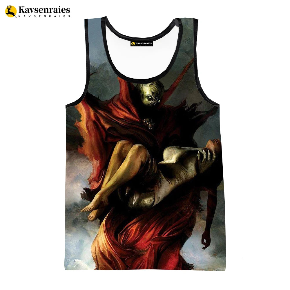 2023 Hot Anime Spawn Printed 3D Print Tank Tops Summer Fashion Casual Sleeveless Shirts Harajuku Streetwear Oversized T-shirt