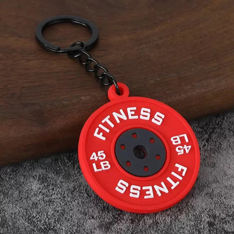 Stylish 4 Styles Mini Fitness Equipment Keychain Unisex Multiple Options Available Bag Key Hanging Trinket Perfect Gift Keyring