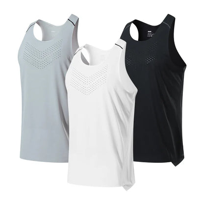Fitness Vest Men Marathon Lightweight Women Racerback Couple Running Quick Dry Tank Tops Gym Clothing Traning Sports Singlet Man