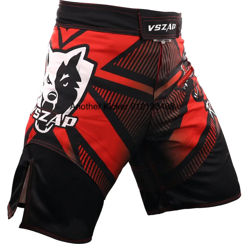 Vszap MMA BJJ Shorts Comprehensive Fighting Training Pants Men's Muay Thai No Gi Judo Jiu Jitsu Sports Boxing Grappling Shorts