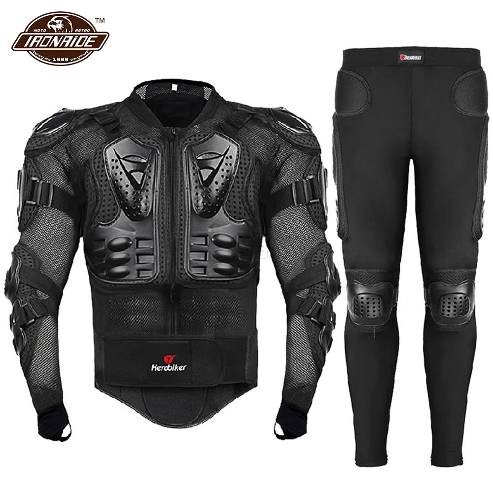 Motorcycle Jacket Full Body Armor Set Motorcycle Chest Armor Suit Motocross Racing Protective Gear Moto Protection S-5XL