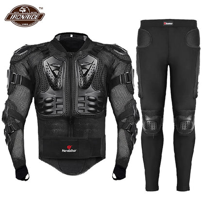 Motorcycle Jacket Full Body Armor Set Motorcycle Chest Armor Suit Motocross Racing Protective Gear Moto Protection S-5XL