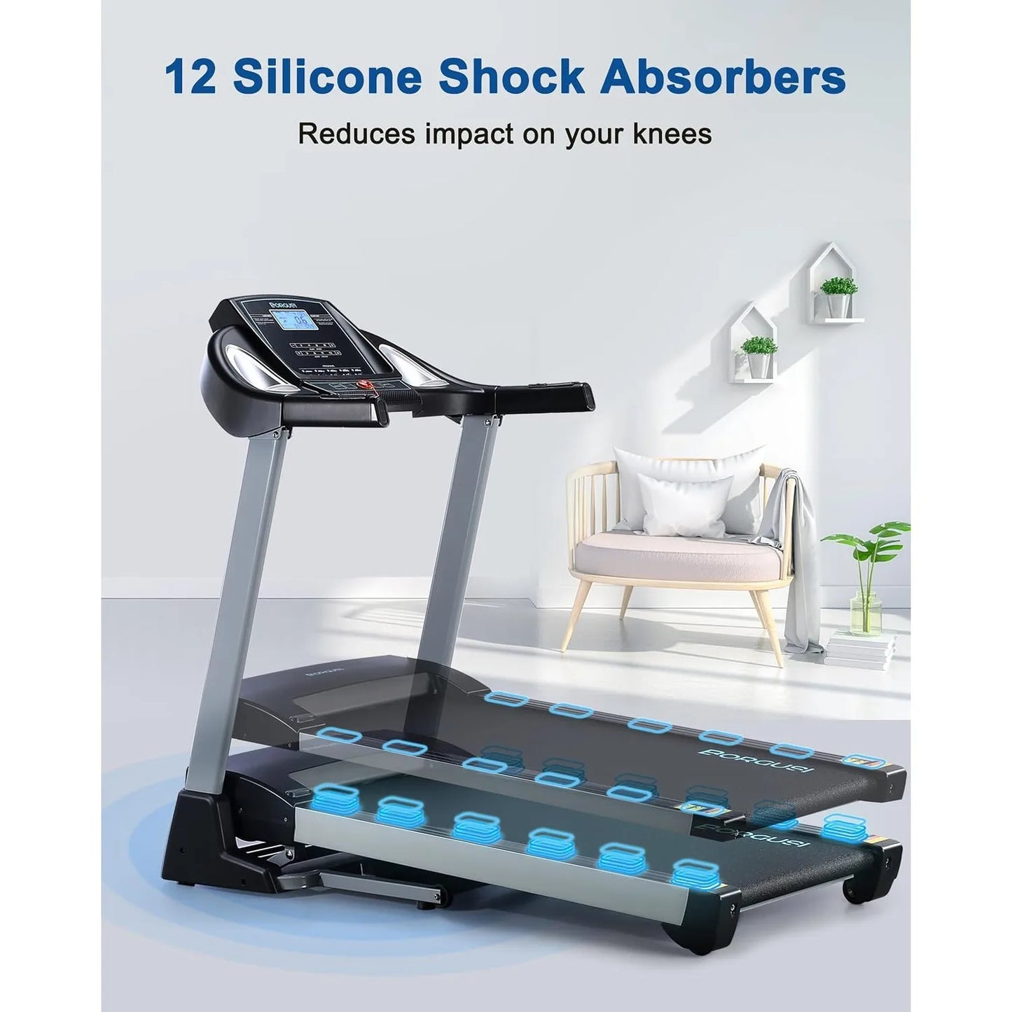 Foldable Treadmill,Auto Incline & Heavy Duty & Wide Belt,Home Workout, Custom