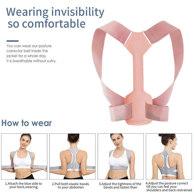 Invisibility Breathable Posture Corrector Belt Adjustable Rectify Posture Back Support Belt Back Neck Brace Posture Training