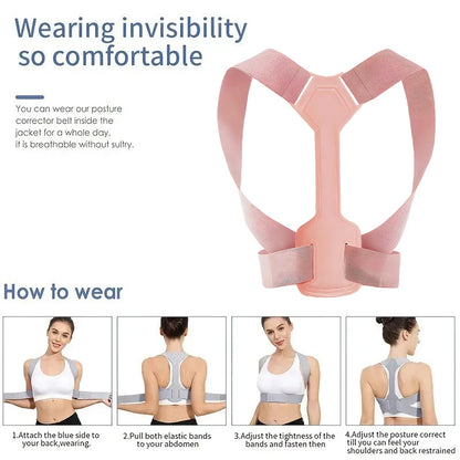 Invisibility Breathable Posture Corrector Belt Adjustable Rectify Posture Back Support Belt Back Neck Brace Posture Training