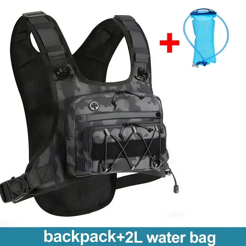 Running Chest Pack Hydration Vest For Cycling Hiking Bicycle Race Marathon Bag Men Women Sports Tactical Pouch Camping Backpack