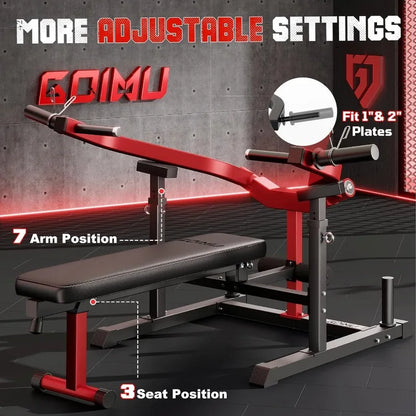 Press Machine, Z1-PRO Weight Bench Press Machine with Independent Arms, Adjustable Flat Incline Bench Press for Chest, AB Workou