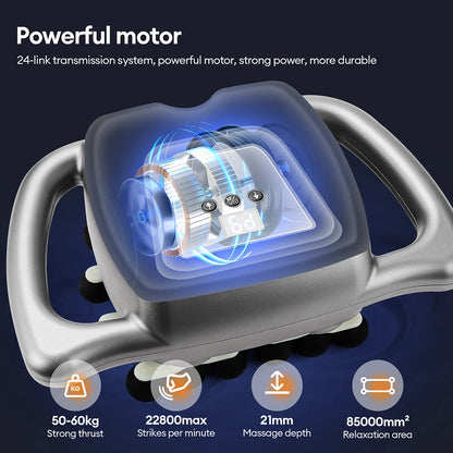 24-Head Fascia Gun 99 Levels Strength High-Frequency Vibration Body Massage Gun Back and Waist Massager Neck Shoulder masajeador