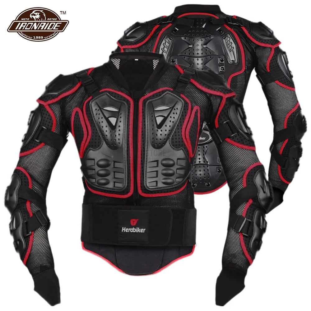 Motorcycle Jacket Full Body Armor Set Motorcycle Chest Armor Suit Motocross Racing Protective Gear Moto Protection S-5XL