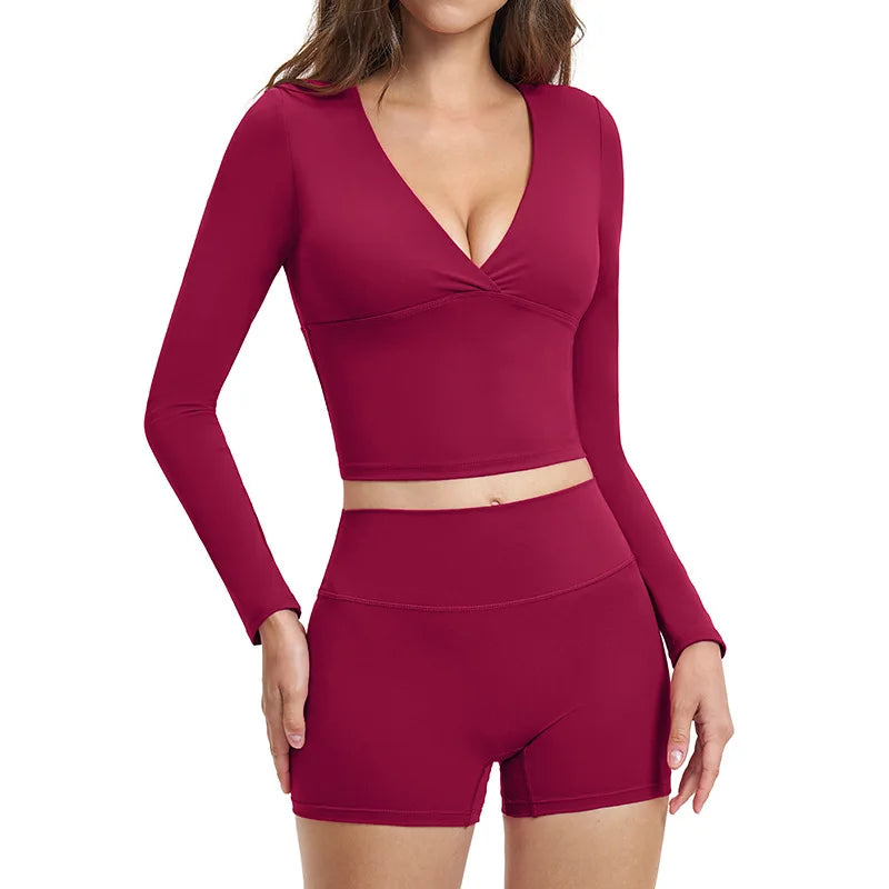 Women Tracksuit Workout Outfits 2PCS Yoga Set Gym Clothes Female Push Up Fitness Set Running Sportwear Sports Bra Shorts Suit