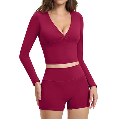 Women Tracksuit Workout Outfits 2PCS Yoga Set Gym Clothes Female Push Up Fitness Set Running Sportwear Sports Bra Shorts Suit