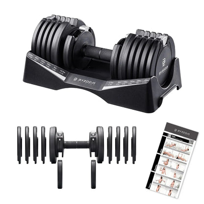 Pure Series Adjustable Dumbbell - 12.5/25/27.5/50/55/75lb - ONE UNIT OR PAIR(check QTY before purchase) - 5-in-1/, Custom