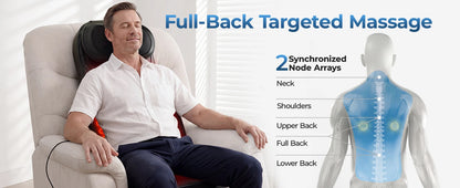 Portable Full Body Massage Chair Pad Shiatsu Kneading Seat with Heat And Compression for Neck Back Shoulder UL Adapter Included Shiatsu Neck Back Massager with Heat, Adjustable Massage Chair Pad Back Support Massage Seat Cush