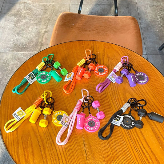 Fitness Keychain for Gym Lovers Premium Gift Sports Enthusiasts Accessories for Workout Bags Water Bottles D-shaped Buckle