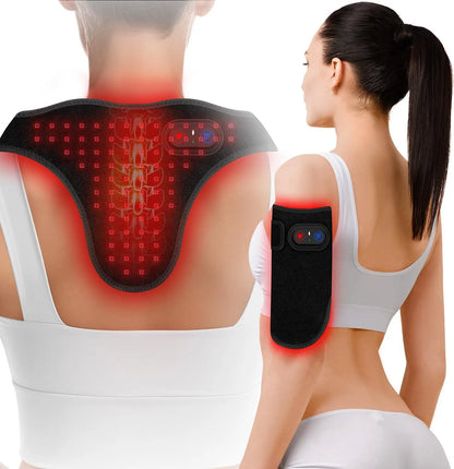 Wireless LED Red Light Thermal Pad Therapy Massage Belt 660&850 nm Infrared Therapy Neck and Shoulder&Prostate Therapy Device