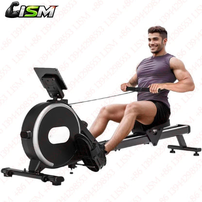 Silent Magnetic Rowing Machine 265LB Capacity 16 Resistance Levels Tablet Holder Home Gym Cardio Full Body Workout Equipment
